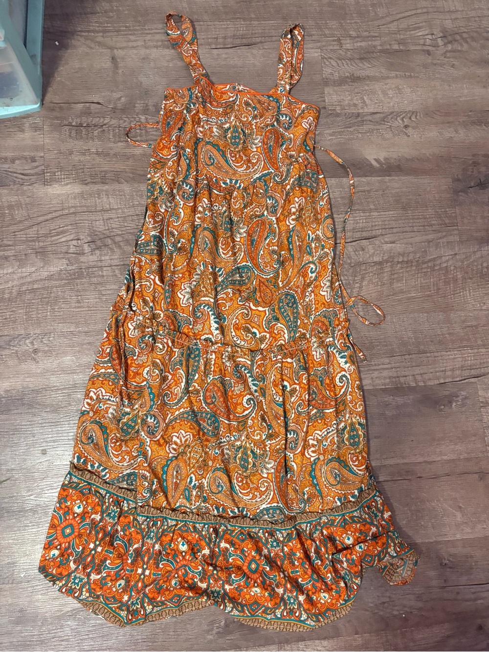 Band of the free orange maxi dress